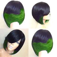 Wig European And American Women Fashion Lifelike Natural High Temperature Silk Short Straight Hair Wig Headgear