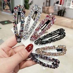 Rhinestone Colored Diamond Hollow BB Clip Side Clip