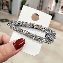 Rhinestone Colored Diamond Hollow BB Clip Side Clip