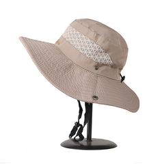 Solid Color Men'S Sun Outdoor Fishing Hat Wide Eaves Uv Proof Beach Women'S Bucket Hat