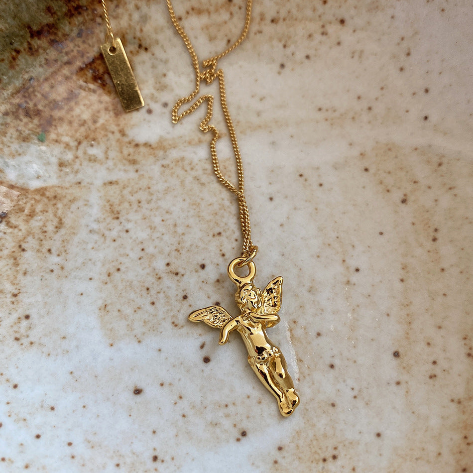 Fashion Retro Simple Angel Necklace