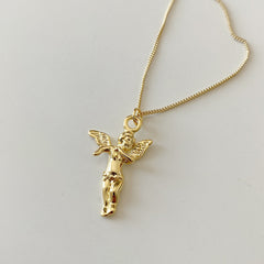 Fashion Retro Simple Angel Necklace