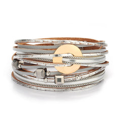 Bohemian Style Multi-layer Winding Bracelet Handmade Alloy Jewelry