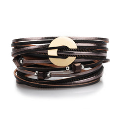 Bohemian Style Multi-layer Winding Bracelet Handmade Alloy Jewelry