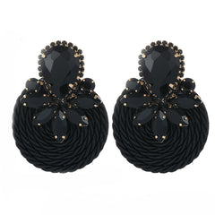 Earrings With Round Stud And Drill