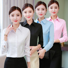 Women's Slim Professional Long-Sleeved Shirt