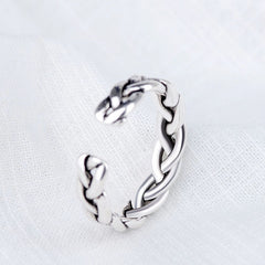 Korean Style S925 Silver-Plated Ring Korean Personality Female