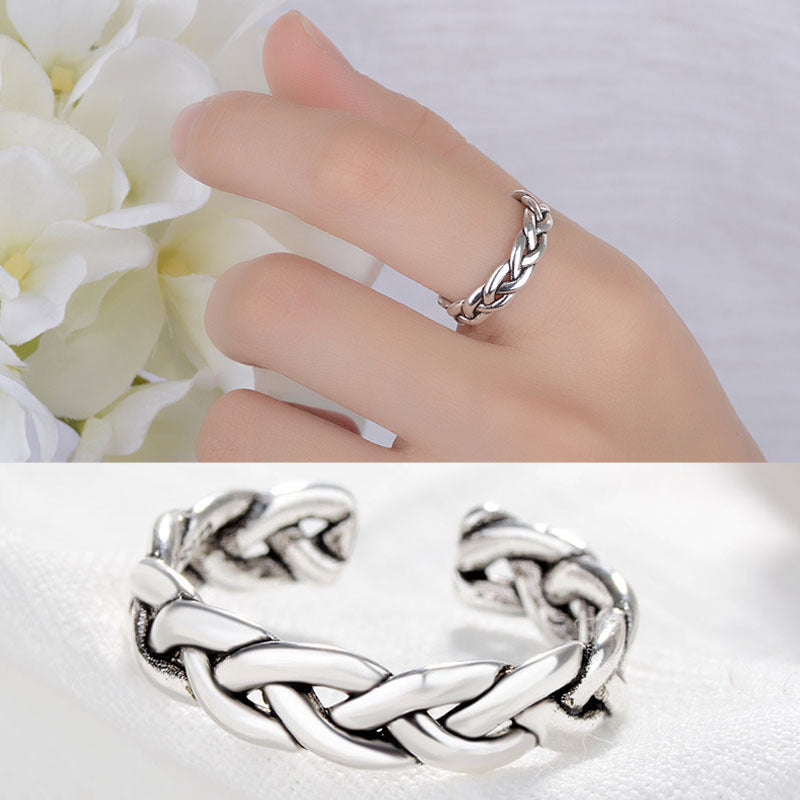 Korean Style S925 Silver-Plated Ring Korean Personality Female