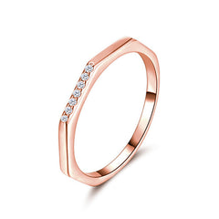 Exquisite And Sweet Hexagon Stacking Ring