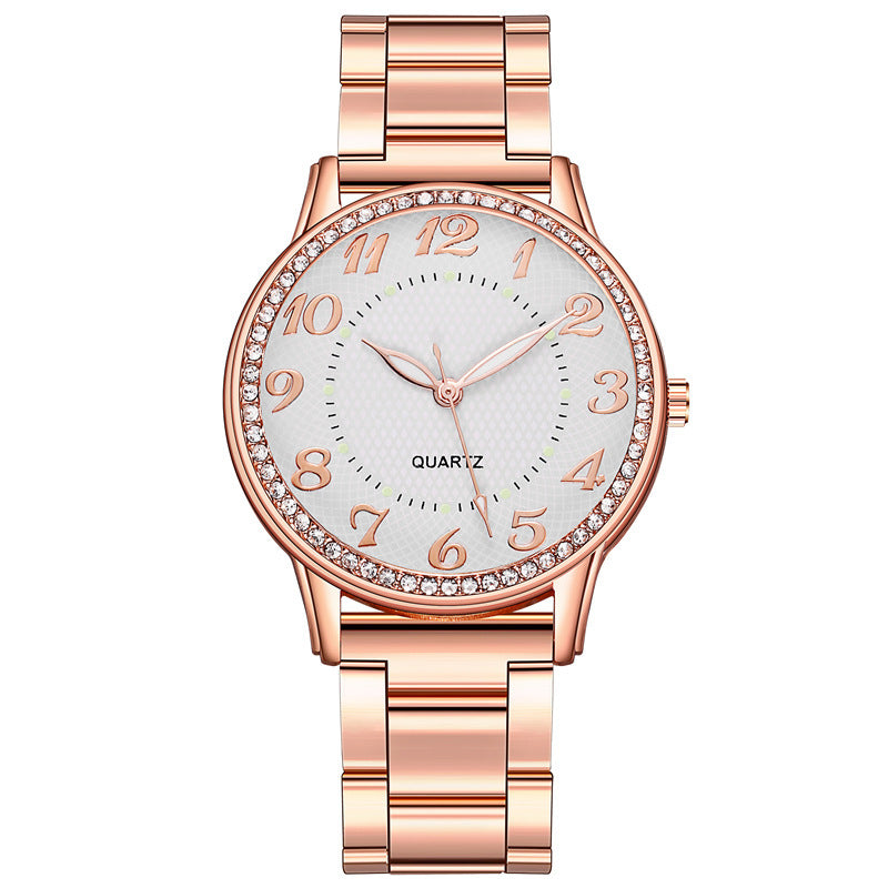 Diamond-Studded Luminous Casual Quartz Watch