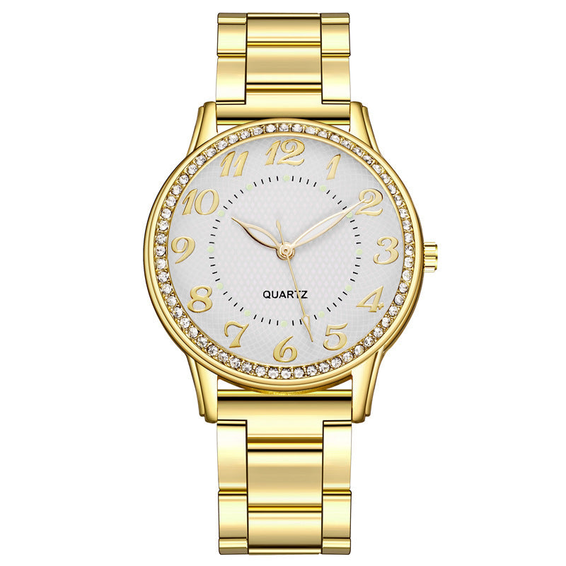 Diamond-Studded Luminous Casual Quartz Watch