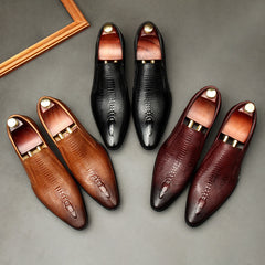 Pointed Toe Leather Shoes Business Suits Men's Shoes Cover Feet