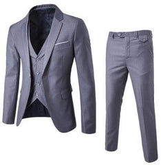 Men's Three-piece Korean Style Slim Suit