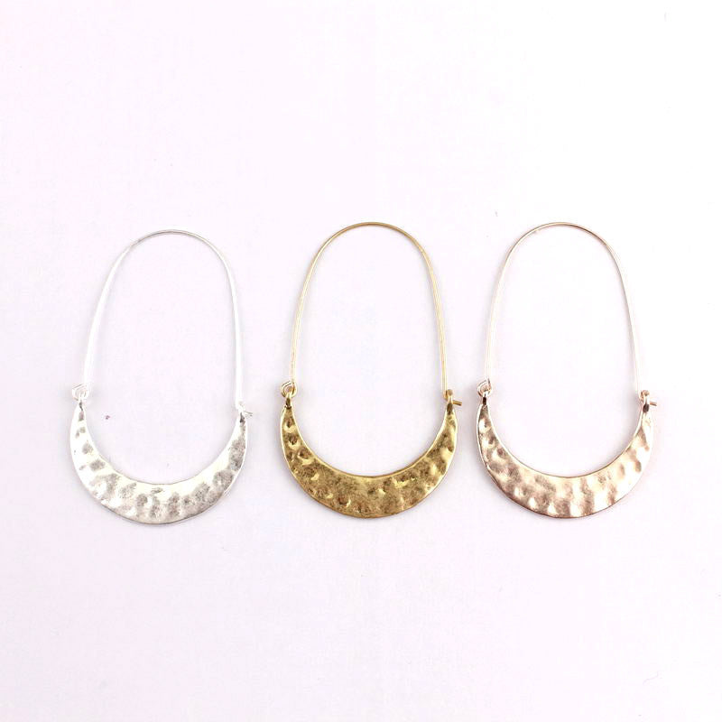 Fashion Korean Stylish Moon Shape Colorful Acetate Acrylic Earrings Big Hook Hoop Earrings for women