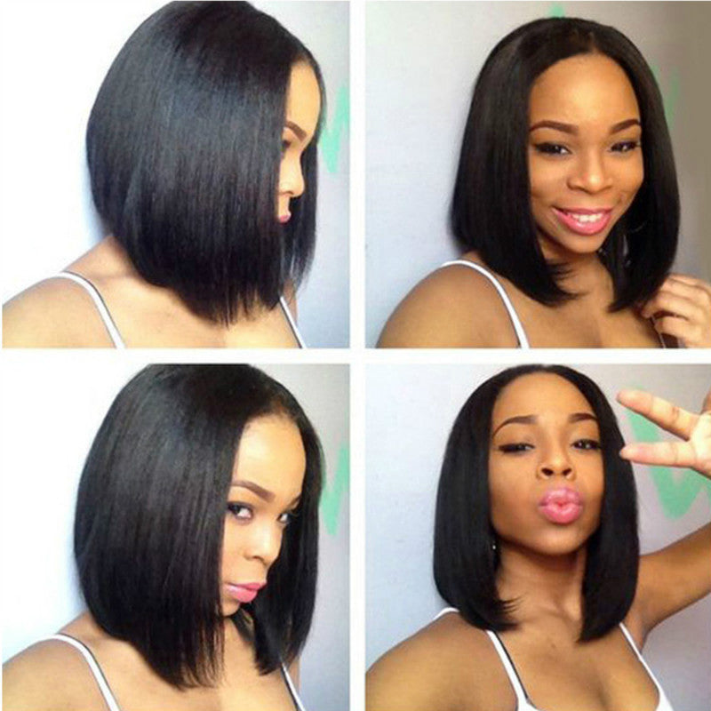 Lace frontal closure human hair wig