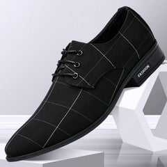 Mens Shoes Men Dress Shoes Leather Breathable Leisure Business Canvas Formal Shoes