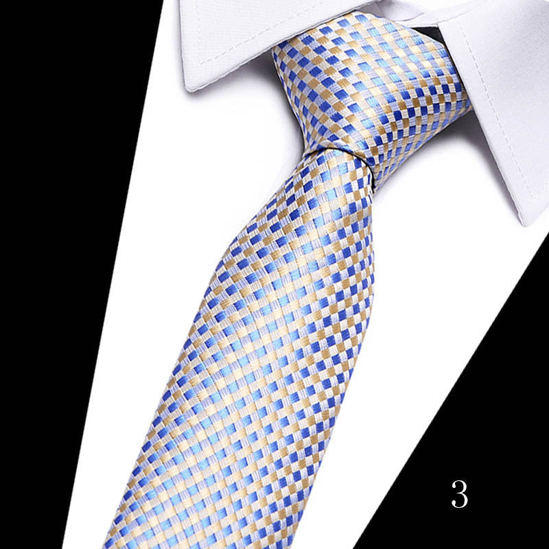 Men's Polyester Silk High-grade Twill Gold Tie