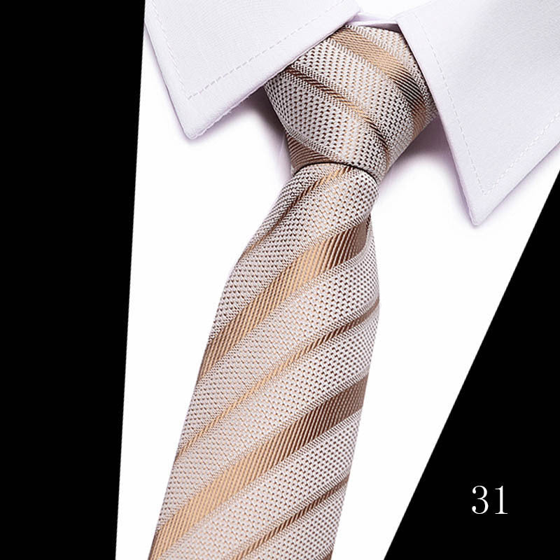 Men's Polyester Silk High-grade Twill Gold Tie