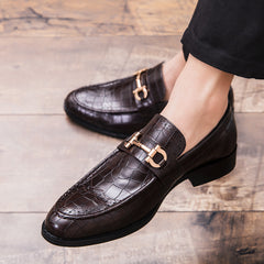 British Style Casual Men's Leather Shoes With Low Personality