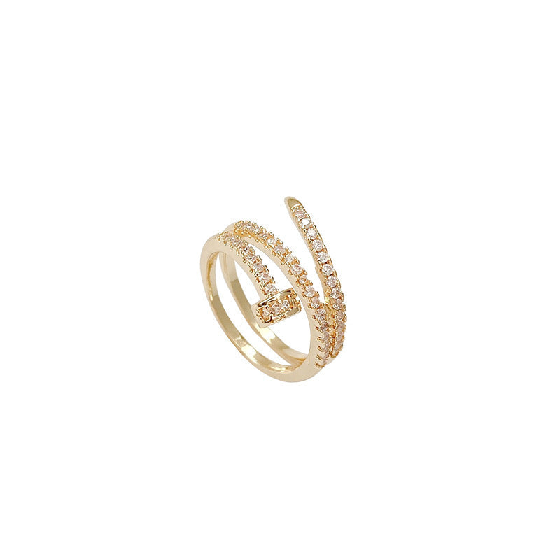 Spiral Nail Ring Female Special-interest Design