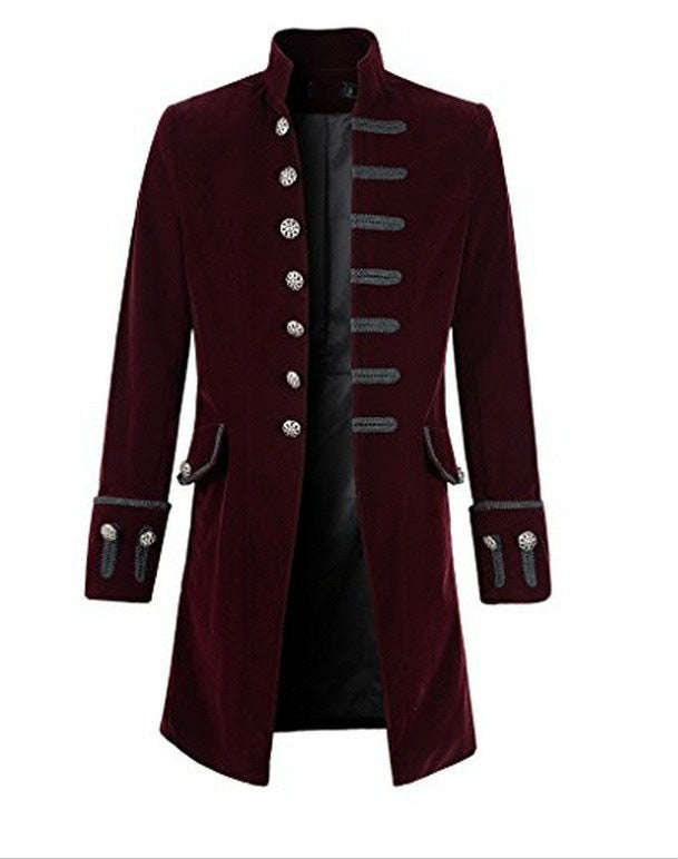 Men's Coat Fashion Steampunk Retro Men's Uniform