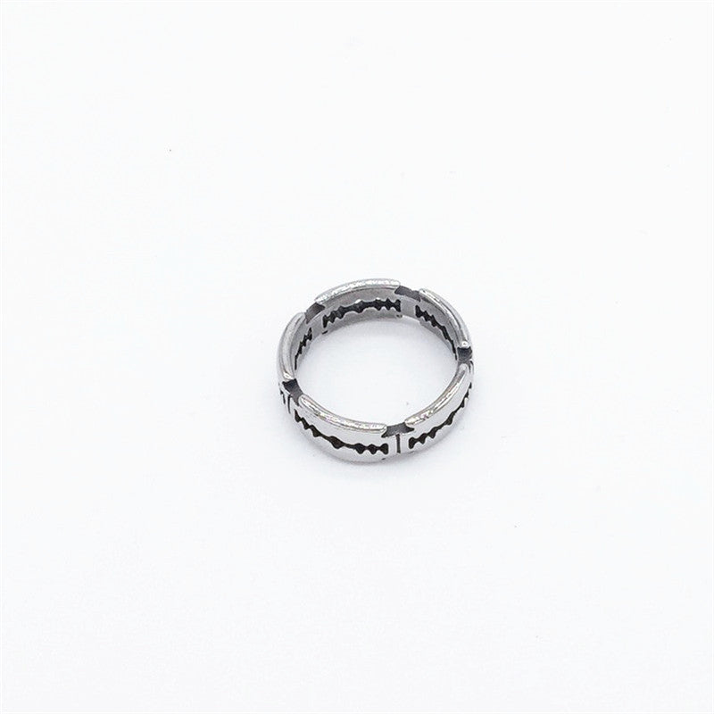 Men's titanium steel ring ring