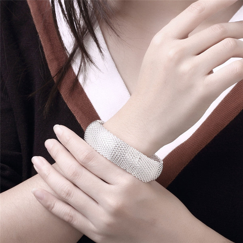 Women's silver mesh bracelet