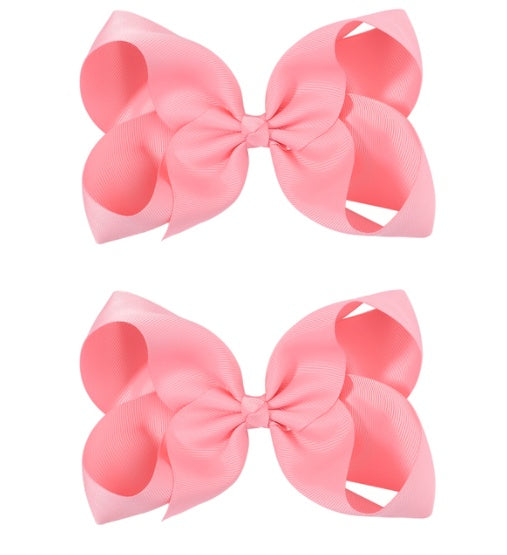 6 Inch Bow Hairpin for Children - 30 Colors, European Style