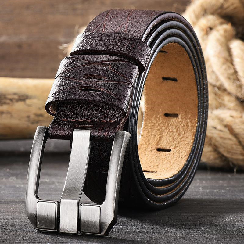 Versatile leather belt for men