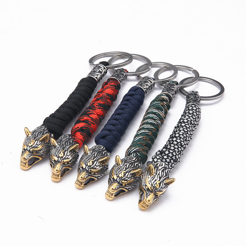 Rope Weaving Stainless Steel Key Ring