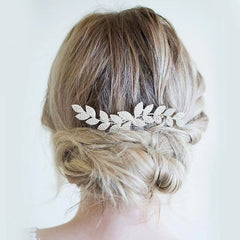 Vintage Minimalist Bride's Hair Comb Wavy