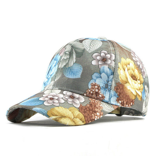 Fashion Women Floral Baseball Hat Caps Summer Spring Cotton