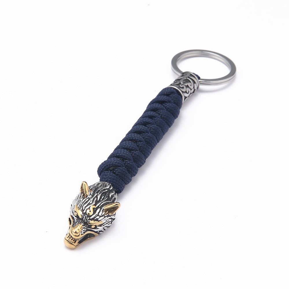 Rope Weaving Stainless Steel Key Ring