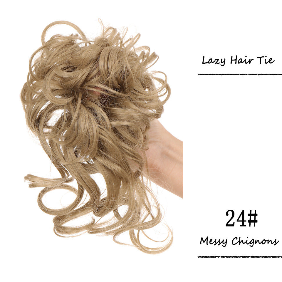 Women's Hair Band Long Beard Curly Hair Natural & Fluffy Lazy Updo Hair Chemical Fiber