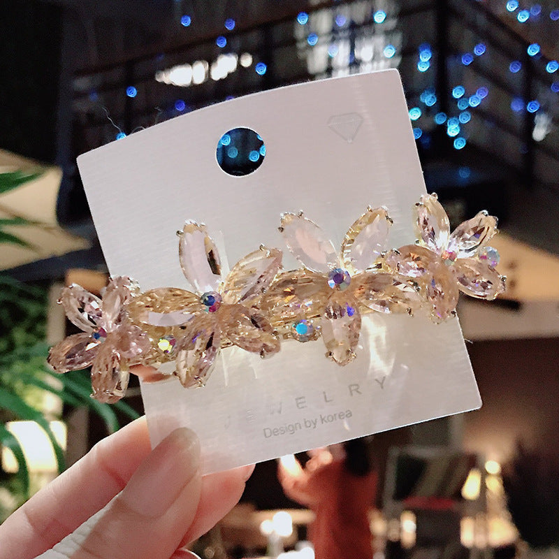 Korean Fashion Rhinestone Crystal Butterfly Hairpin