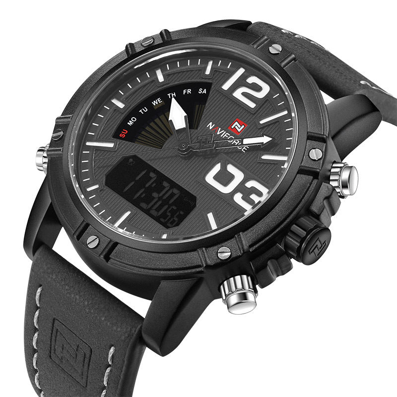 Double movement waterproof electronic watch