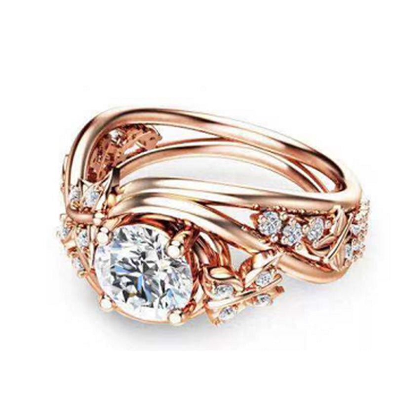 Rose Gold Zircon Ring