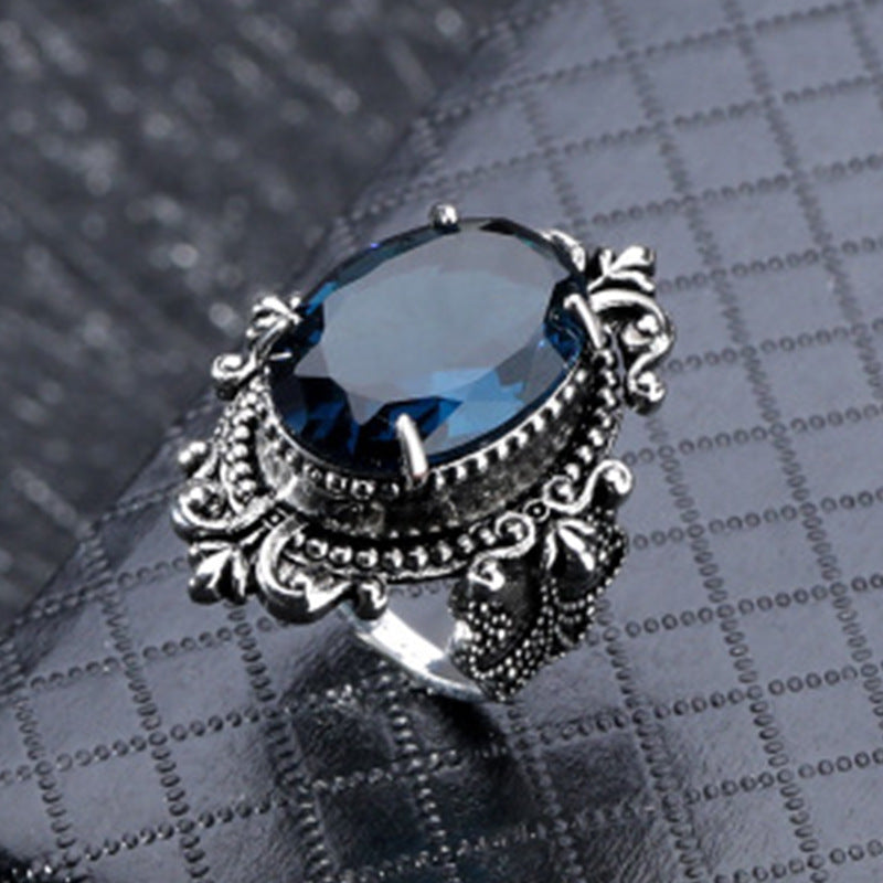 Natural Aqua Blue Topaz Ring