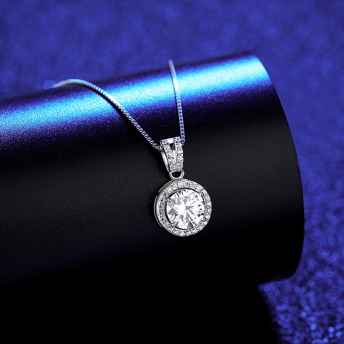 Mosang Necklace S925 Silver Pendant Female