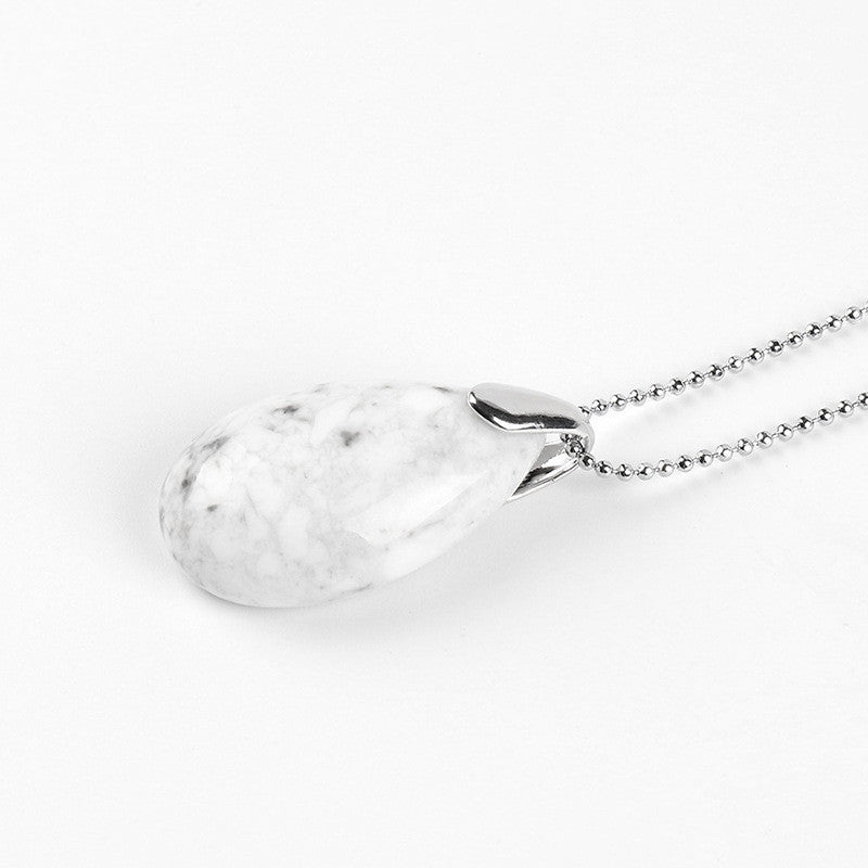 Crystal drop pendant necklace