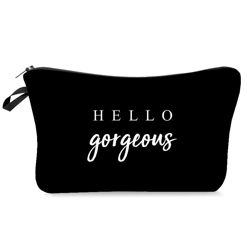 English alphabet cosmetic bag