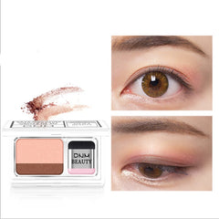 Double Color Lazy Double Layer Shadow Eyeshadow Makeup Palette Pigment Waterproof Shimmer Eye Makeup Cosmetics