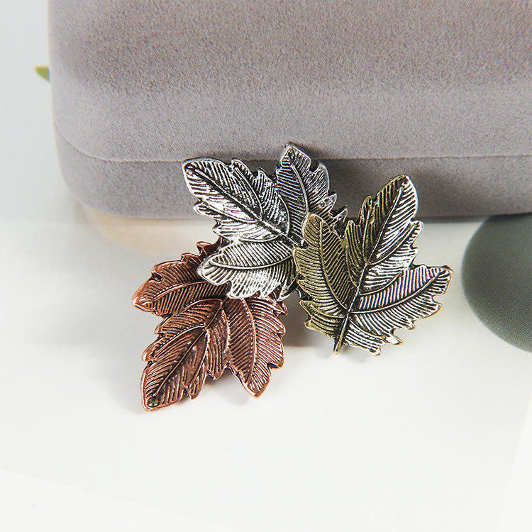 Vintage Maple Leaf Brooches Metal Women