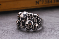 Titanium steel skull ring