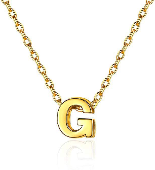 Gold 26 Letter Pendant Necklace European And American Simple