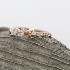 Women's branch creative shape diamond ring