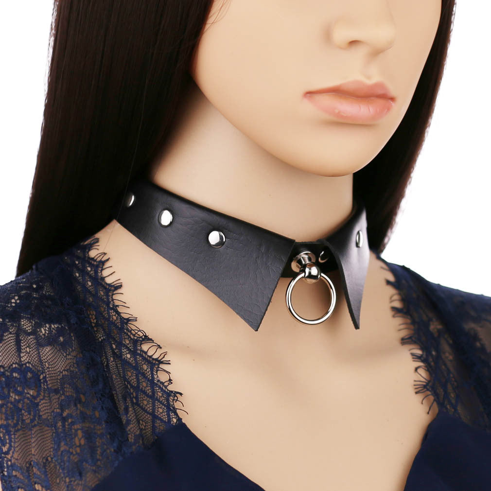 Personalized Punk Leather Collar Necklace Simple And Fashionable