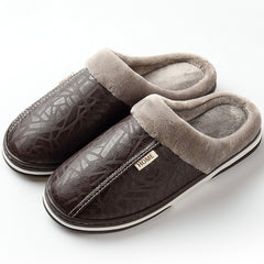 PU waterproof cotton slippers