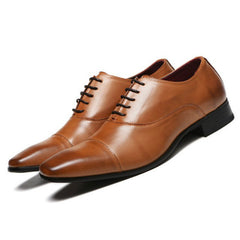 Three joint men's shoes casual British lace-up shoes