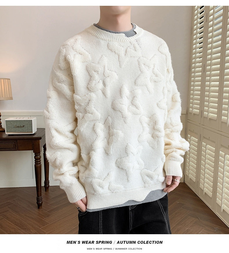 Knitwear Men's Autumn Fake Two-piece Round Neck Sweater Men's Clothing